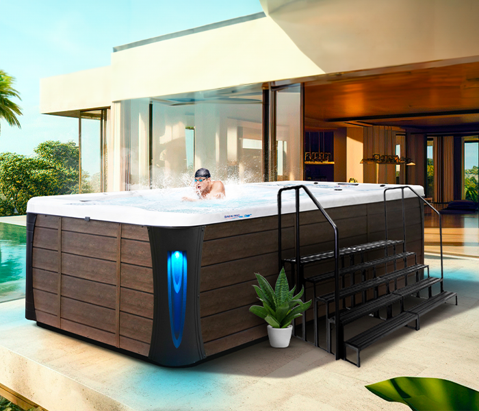 Calspas hot tub being used in a family setting - Surrey